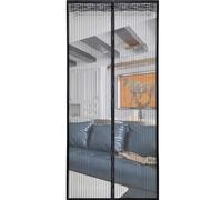 Armo® Heavy Duty Door Magnetic Screen Fly Bug Mosquito Insects Screen Mesh Magnetic Automatic Close Door Fly Screen 210CM X 90CM (Black)