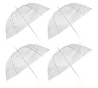 Armo Home 4 X Dome Bubble PVC Birdcage Wedding Bridal Umbrella White Walking Rain Umbrella 34.5 INCH