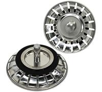 Armo® Stainless Steel Sink Strainers with Hair Catcher, 78MM Diameter, Pack of 2