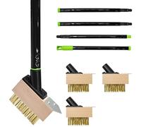 Armo® Weed and Moss Removal Brush, Telescopic Adjustable, Angled Bristle, for Cleaning Block, Paving, Driveway