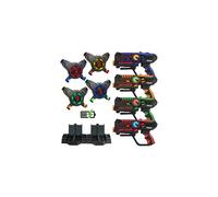 ArmoGear Rechargeable Laser Tag | Laser Tag Guns & Vests Set of 4 with Digital LED Score Display Vests | Lazer