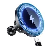ARMOLABX Magnetic Wireless Charging Phone Holder with 1” Ball for MagSafe, [Heavy-Duty] 1 inch Ball Mount for MagSafe Charger Compatible with RAM Mounts Double Socket Arm