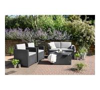 Armona Garden Sofa Set by Keter - 4 Seats Grey Cushions