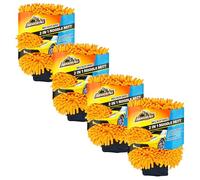Armor All 2-in-1 Microfibre Noodle Mitt - Pack of 4 | Dual-Sided Car Wash Mitt for Cleaning & Polishing | Ultra-Soft, Scratch-Free Microfiber Glove for Auto Detailing