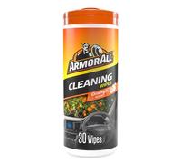 Armor All, 30 Matt Orange Cleaning Wipes,Uses Orange Oil to Cut through Dirt and Grease, Suitable for Plastic and Vinyl, Ideal For Car Detailing, Made in the UK