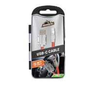 Armor All 6ft Rugged USB-C Cable - Durable, Fast Charging, and Data Sync, Male USB-A to Male USB-C Rugged Design, Universal Compatibility for Smartphones, Tablets, Laptops, and More