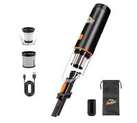 Armor All AA07V2 0901 Cordless Car Vacuum Handheld Mini Vacuum Cleaner for Car Interior Home, Orange