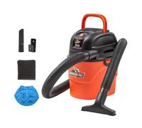 Armor All AA155, 1.5 Gallon 2 Peak HP Portable Wet/Dry Shop Vac, Orange
