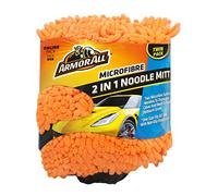 Armor All, Microfibre Noodle Car Wash Mitt, Set of 2, Dual Surfaces To Eliminate Dirt And Bugs, Designed For a Quick, Streak-free Finish on Paintwork and Glass, Ideal for Car & Motorcycle Detailing