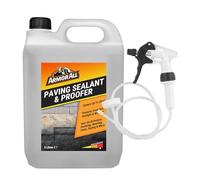 Armor All Paving Sealant and Proofer - 5 Litre Water Seal - with Long Hose Trigger - Breathable, Colourless Waterseal for Brick, Wood and Stone