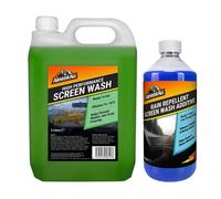 Armor All Rain Repellent Screen Wash Additive, 500ml with 5L High Performance Screenwash (Green)