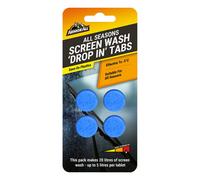 Armor All Screenwash Tabs 1 x 4 Tablets, Makes up to 20L ofAll Seasons Screenwash, Windscreen Washer Tablets