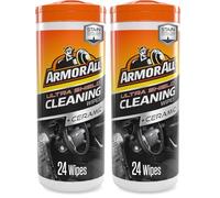 Armor All Ultra Shield + Ceramic Car Cleaning Wipes (24 Count), SiO2 Multi-Surface Interior Car Cleaner, Dirt & Stain Repellent Technology, Matte Finish with Midnight Air Scent for Dashboard & Vinyl