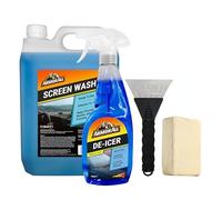Armor All Winter Car Kit, Winter Screenwash 5L, De-icer 750 ml, Ice Scraper x 1, Chamois Demister Pad x 1