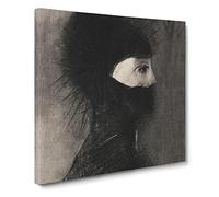 Armor by Odilon Redon Canvas Print | Gallery Wrapped 30mm Frame Wall Art | 20x20 inches | Ready to Hang | Modern Picture | Living Room Bedroom Lounge Office