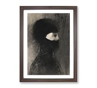 Armor By Odilon Redon Classic Painting Framed Print | A2 Walnut Framed Wall Art | Ready to Hang | Classic Historical Picture | Living Room Bedroom Lounge Office