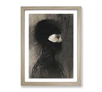Armor By Odilon Redon Classic Painting Framed Print | A3 Oak Framed Wall Art | Ready to Hang | Classic Historical Picture | Living Room Bedroom Lounge Office