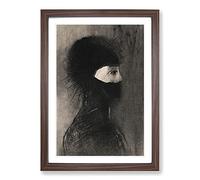 Armor by Odilon Redon Framed Print | A2 Walnut Framed Wall Art | Ready to Hang | Modern Nature Picture | Living Room Bedroom Lounge Office