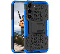 ONEFLOW Tank Phone Case and Phone Cover Compatible with Samsung Galaxy S23 Plus, Outdoor Shockproof, Mobile Phone Case with Stand, Camera and Screen Protector, Hard Case, Horizon - Blue