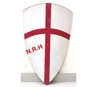 Armor Crusader Medieval White/Red One Size Shield