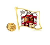 armor emblem medieval knights of eu Golden Metal Flag Lapel Pin Badge