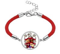 Armor Emblem Medieval Knights of EU Lucky Red String Bracelet Rope Bracelet Handmade