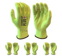 Armor Guys ExtraFlex Plus Protective Work Gloves - Hi Vis Nitrile Palm Gloves - Touch Screen Compatible Abrasion Resistant Gloves - Landscaping, Warehouse, Handyman,
