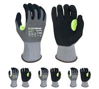 Armor Guys Kyorene Pro 00-810 Graphene Cut Resistant Gloves - Protective Work Gloves with Microfoam Nitrile Palm Coating Grip, Size L, 3/Pack