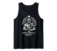Armor is forged in struggle Battle Masculinity Spartan Rome Tank Top