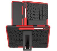 Armor Kickstand Tablet Case Suitable For Samsung Galaxy Tab A9 8.7inch / A9 Plus 11inch 2023 Tire Pattern TPU Cover(Red,A9 8.7inch)