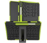 Armor Kickstand Tablet Case Suitable For Samsung Galaxy Tab A9 8.7inch / A9 Plus 11inch 2023 Tire Pattern TPU Cover(Green,A9 Plus 11inch)
