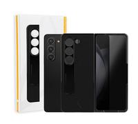 ARMOR Leather Case for Samsung Galaxy Z Fold 5 (Midnight Black with Privacy Guard screen protector)
