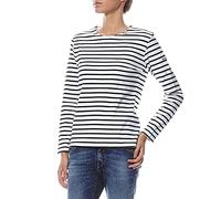 Armor Lux 04277,Women's Striped Long Sleeve T-Shirt ,White (Bi9 White / Rich Navy),Size 4