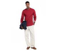 Armor Lux 0Pullover Men's Long-Sleeved Plain Navy - Red - Medium