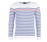 Armor Lux Men's Marinière empart Homme Long Sleeve Top, White (Pm8 Blanc/Etoile/Braise Pm8), Small