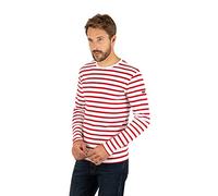 Armor Lux Men's Crozon T-Shirt Not Applicable, Multicolour (Blanc/Braise 320), Xx-Large (Manufacturer Size: Xx-Large)