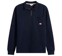 Armor-Lux Men's Half Zip Pocket Sweatshirt Navy