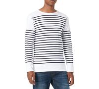 Armor Lux Men's Marinière Amiral Homme Jumper, White (400 Blanc/Navire 400), Large