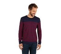 Armor Lux Men's Marinière Port-Louis Héritage Homme Long Sleeve Top, Blue (455 Navire/Braise 455), Large