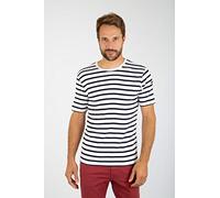 Armor Lux Men's Morgat T-Shirt, Multicolour (Blanc/Navire 400), X-Large