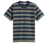 Armor-Lux Men's Multi Stripe T-Shirt Marine Deep/Ivy/Treehouse Large