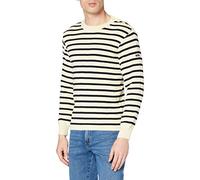 Armor Lux Men's Pull Marin Rayé Foue Jumper, Nature/Rich Navy, Medium