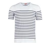 Armor Lux Men's Marinière tel Héritage Homme T-Shirt, White (400 Blanc/Navire 400), Small