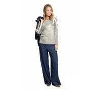 Armor Lux Women's 4277 T-Shirt Not Applicable, Multicolour (Nature/Rich Navy Bi7), Medium (Manufacturer Size: 2)