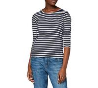 Armor Lux Women's Cap Coz T-Shirt, Multicolour (Rich Navy/Blanc Bi8), Large (Size: 3)
