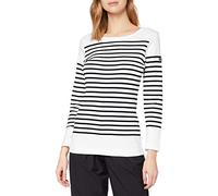 Armor Lux Women's Marinière Amiral Femme Long Sleeve Top, Multicolour (Bi9 Blanc/Rich Navy Bi9), 16 (Size: 4)