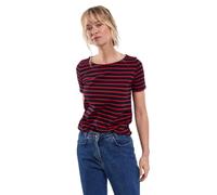 Armor Lux Women's Marinière hoëdic Héritage Femme T-Shirt, Multicolour (Ii9 Rich Navy/Braise Ii9), 16 (Size: 4)