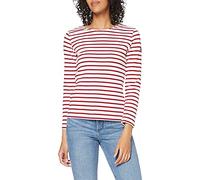 Armor Lux Women's Marinière Lesconil T-Shirt, Blanco (White/Braise 320), 10 (Size: 1)