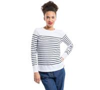 Armor Lux Women's Marinière Port-Louis Héritage Femme Jumper, Multicolour (Bi9 Blanc/Rich Navy Bi9), 12 (Size: 2)