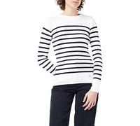 Armor Lux Women's Pull Marin Groix HÃritage Femme Jumper, White (4fq Milk/Rich Navy 4fq), 8 (Size: 0)
